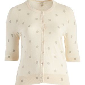 Women's Plus Size Polka Dots Lightweight Cardigan by Melrose Chic…  Color:Grey